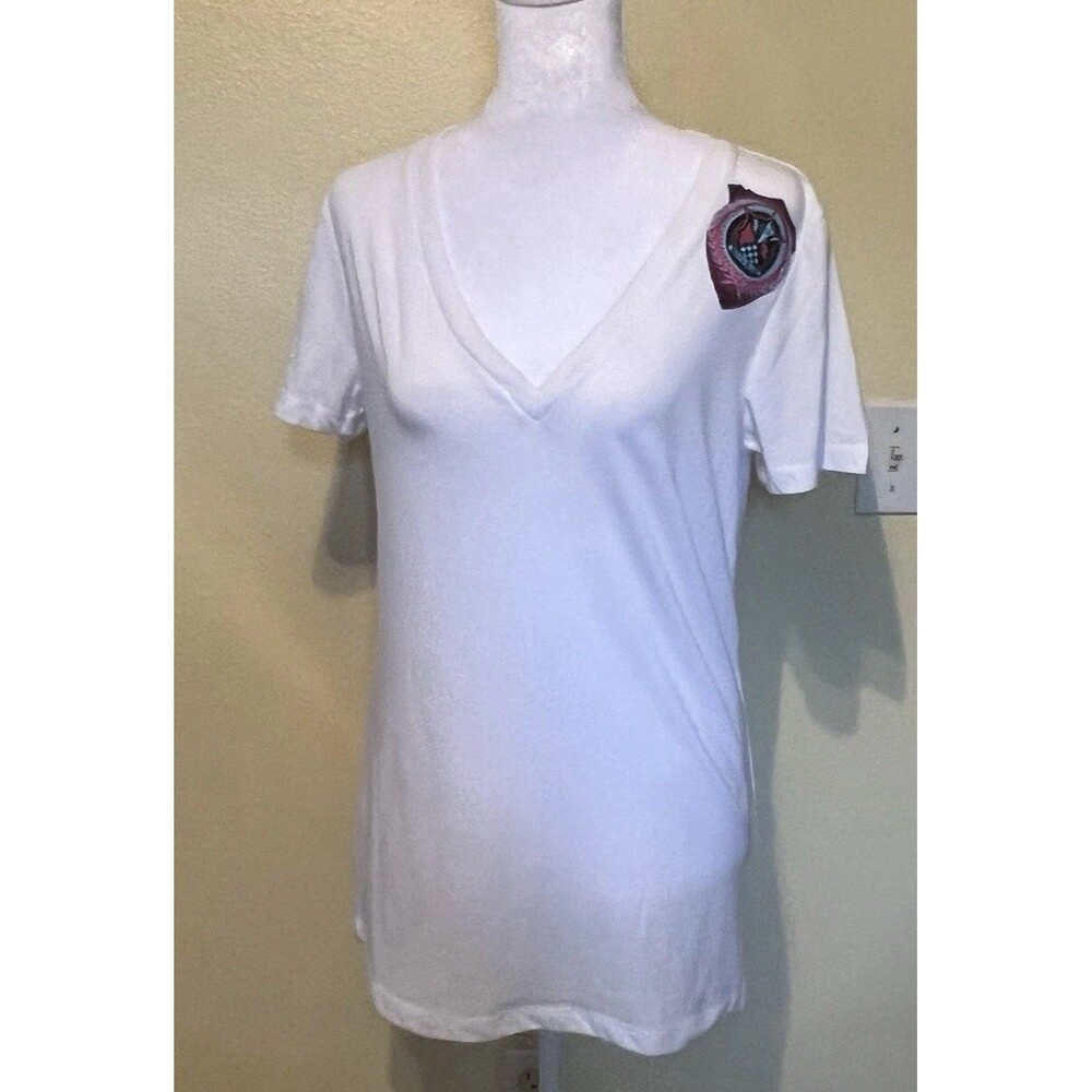 Fox Racing Moto is Life Established 1974 White Graphic Womens SS TShirt Sz L NWT - Picture 2 of 9